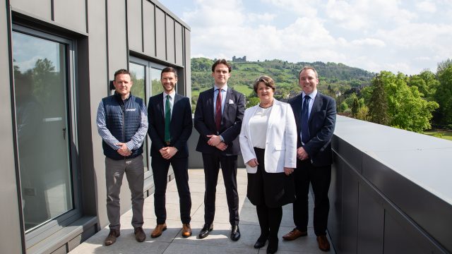 Clowes Developments Riber View, Matlock Image of people with building and blue sky