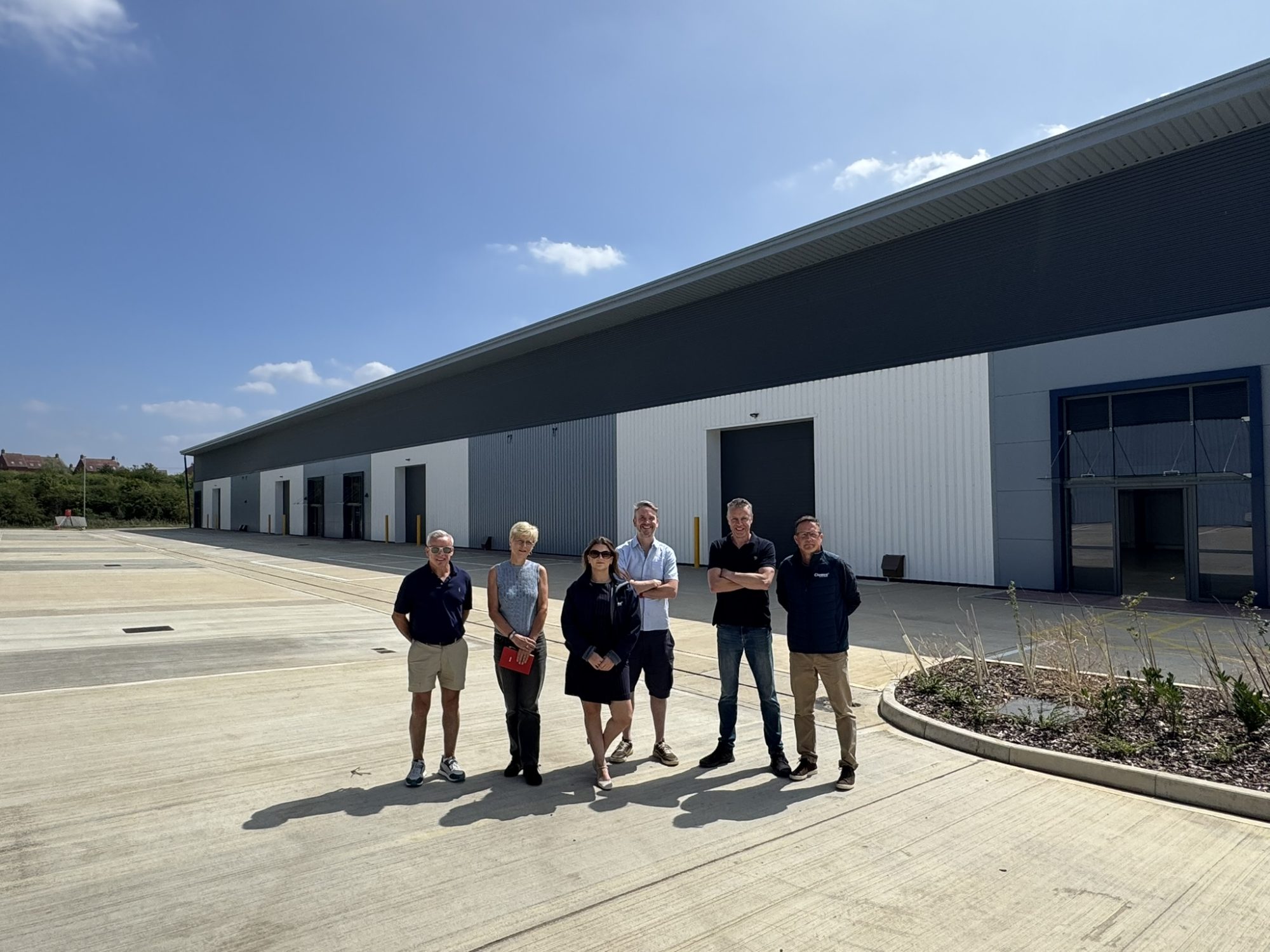 LEFT TO RIGHT G2a-d, Beauchamp Business Park Steve Shields & Abi Easter - Edge Retail, Jenny McCrea – Clowes Developments, Graham Quirke and Craig Wick - Edge Retail, Kevin Webster – Clowes Developments