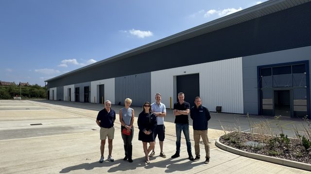 LEFT TO RIGHT G2a-d, Beauchamp Business Park Steve Shields & Abi Easter - Edge Retail, Jenny McCrea – Clowes Developments, Graham Quirke and Craig Wick - Edge Retail, Kevin Webster – Clowes Developments